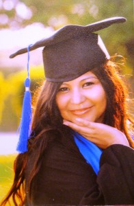 Esperanza in cap and gown