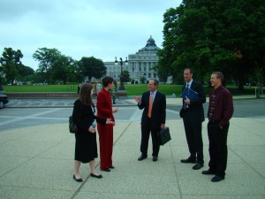 Students talk to lobbyist in Washington, D.C.