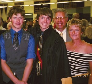 Vince and Denise with their sons V.J. and Devin, both Central students