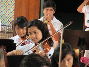 Students playing