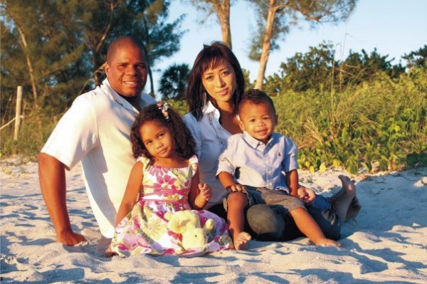Darius Joseph with his family. 
