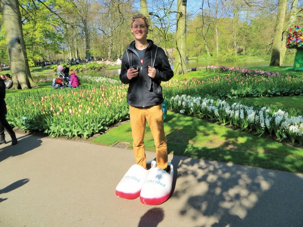 Leiden's beautiful gardens provided a perfect place for Chris Poesch to enjoy downtime away from his internships and studies