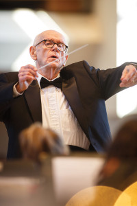 Frank Battisti visited Central to educate students on wind band.