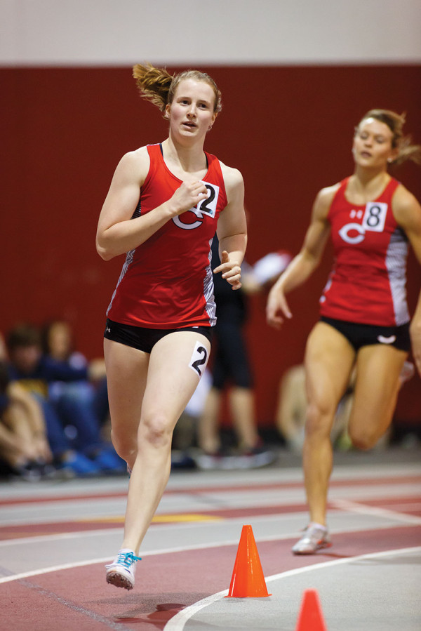 Senior Camie Kibee and her teammates pulled a surprise in the 4x400-meter relay, taking fourth at the national meet and helping the Dutch score a 13th-place team finish, the program's best since 2002.