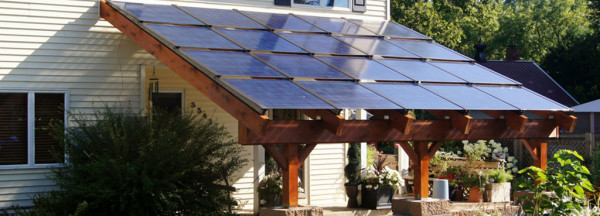 Solar modules from Silicon Energy are designed to fit into a structure's design.