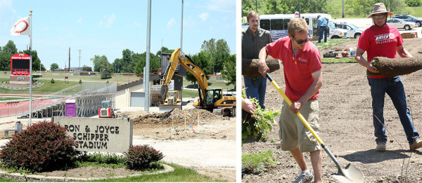Ron and Joyce Schipper Stadium received a face lift this summer, and the organic garden expanded with more growing space.