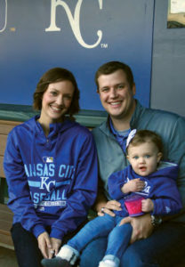 Ben and Laura (Nanninga) Christian with their two-year-old daughter, Emily.