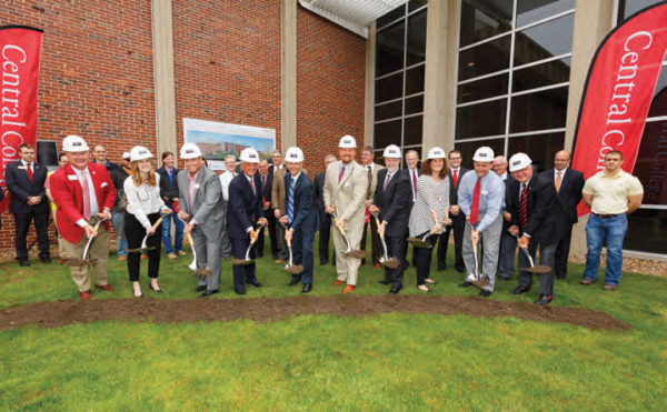 A scene from the groundbreaking ceremony for the P.H. Kuyper Gymnasium renovation.