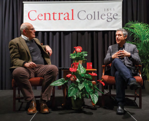 Harry Smith '73 interviewing acclaimed author Reza Aslan