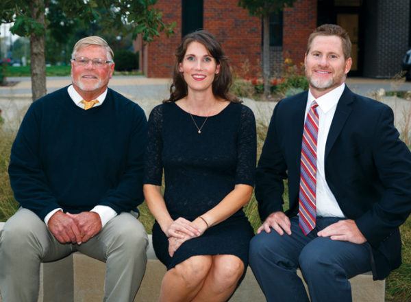 Athletics Hall of Honor inductees Al Dorenkamp ’75, Candace Wilson DuRegger ’01 and Rick Perry ’89.
